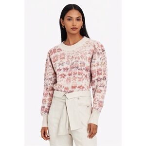 LoveShackFancy Kirsten Floral Jacquard Sweater NWT